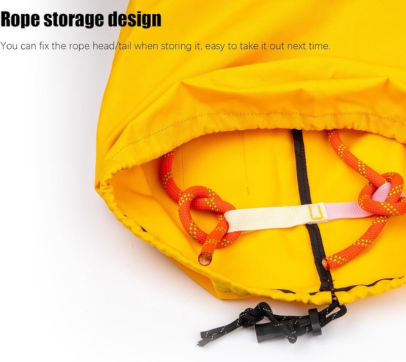 CAMNAL Large Capacity Arborist Throw Bag, Waterproof Folding Shoulder Backpack with Tightness and Carry Straps, Rock Climbing Gear Bag (500ft) - Image 4
